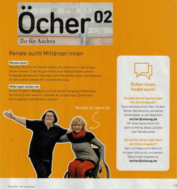 You are currently viewing Tanzen Inklusiv im Öcher / Aachen